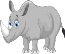 Мультяшный носорог | Премиум векторы